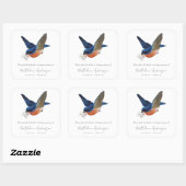 Vogelzaad in liefdevolle herinnering begrafenis vierkante sticker (Vel)