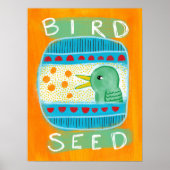 Vogelzaad Poster Wall Art - Funny Bird (Voorkant)