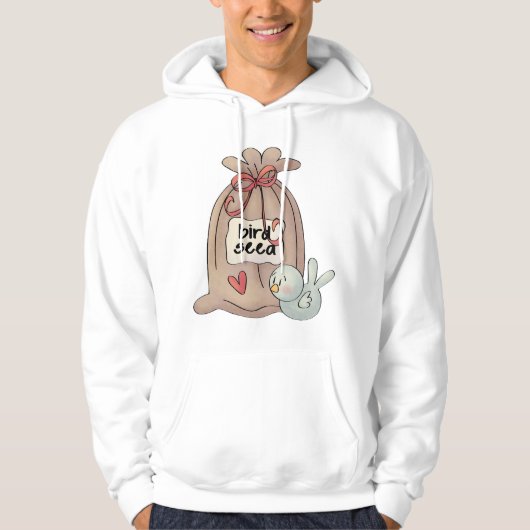 Vogelzaadzak met boog en hart hoodie (Voorkant)