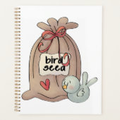 Vogelzaadzak met boog en hart planner (Voorkant)