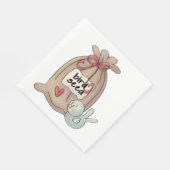 Vogelzaadzak met boog en hart servet (Hoek)