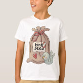 Vogelzaadzak met boog en hart t-shirt (Voorkant)