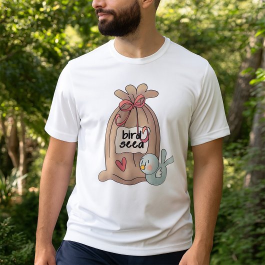 Vogelzaadzak met boog en hart t-shirt