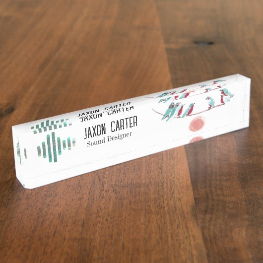 Vogelzang Desk Naambord (Zijkant)