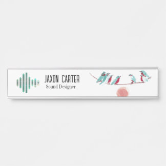 Vogelzang Desk Naambord Deurbordje