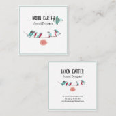 Vogelzang Desk Naambord Vierkante Visitekaartje (Voorkant / Achterkant)