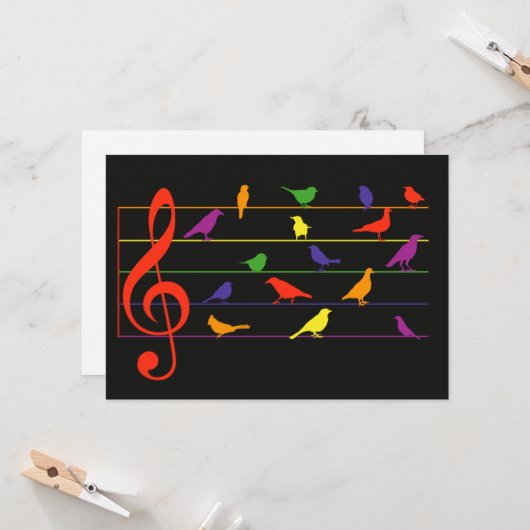 Vogelzang, kleurrijk ontwerp kaart (Voorkant / Achterkant in situ)