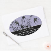  vogelzegels ovale sticker (Envelop)