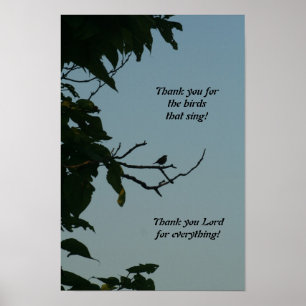 Vogelzingen, dank u Heer! poster
