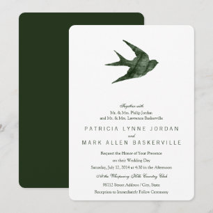 Vogelzout (Letterpress-stijl) Kaart