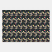  vogelzwarte illustratie inpakpapier vel (Voorkant)