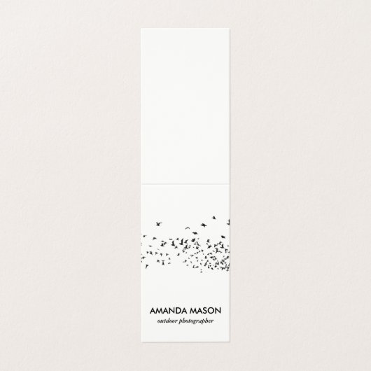 Vogelzwerm Visitekaartje (Buitenkant ongevouwen)