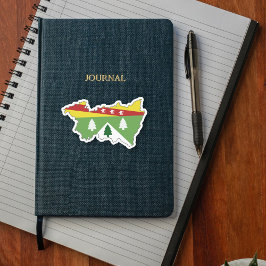 Vogezen Kaart met Wapenschild Sticker