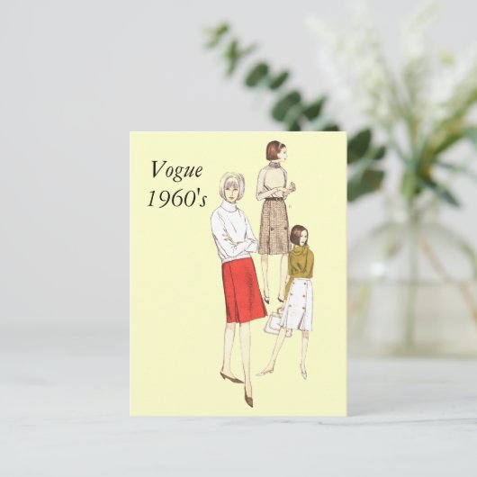 Vogue 1960, Vogue 1960's Briefkaart (Staand voorkant)