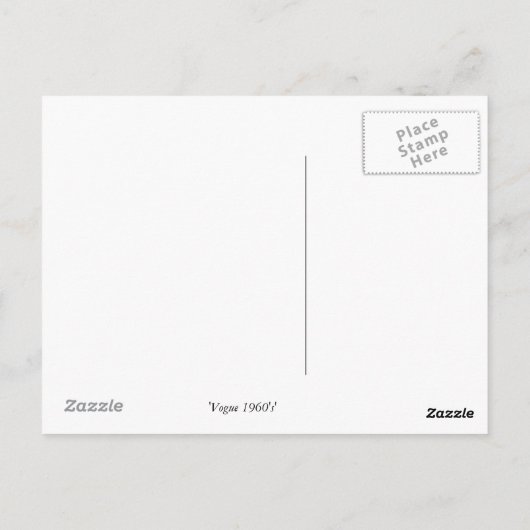 Vogue 1960, Vogue 1960's Briefkaart (Achterkant)