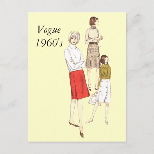 Vogue 1960, Vogue 1960's Briefkaart (Voorkant)