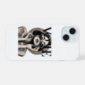 Vogue esthetische meisje iPhone hoesje | Luxe mode 15 Case (Achterkant horizontaal)