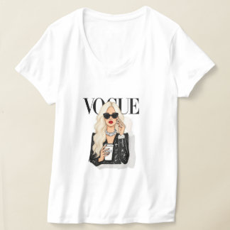 Vogue witte half mouwen T-Shirt
