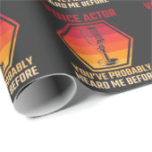 Voice Actor hoort filmmicrofoonluidspreker Cadeaupapier (Rol Hoek)