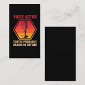 Voice Actor hoort filmmicrofoonluidspreker Visitekaartje (Voorkant / Achterkant)