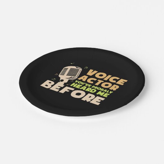 Voice Actor Papieren Bordje (Gekanteld)