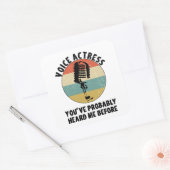 Voice Actrice Dubbing Woordvoerster Sync Vierkante Sticker (Envelop)