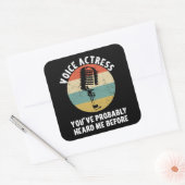 Voice Actrice Dubbing Woordvoerster Sync Vierkante Sticker (Envelop)