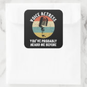 Voice Actrice Dubbing Woordvoerster Sync Vierkante Sticker (Tas)