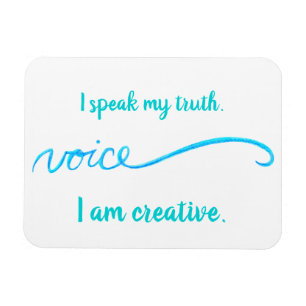 "Voice" Blue Throat Chakra die woorden Magnet insp Magneet