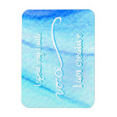 "Voice" Blue Throat Chakra Inspiring Words Magnets Magneet (Verticaal)