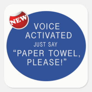 Voice Geactiveerde hand dryerl Prank Sticker