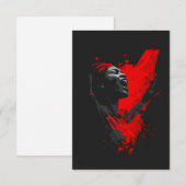 Voice in Red Bedankkaart (Voorkant / Achterkant)