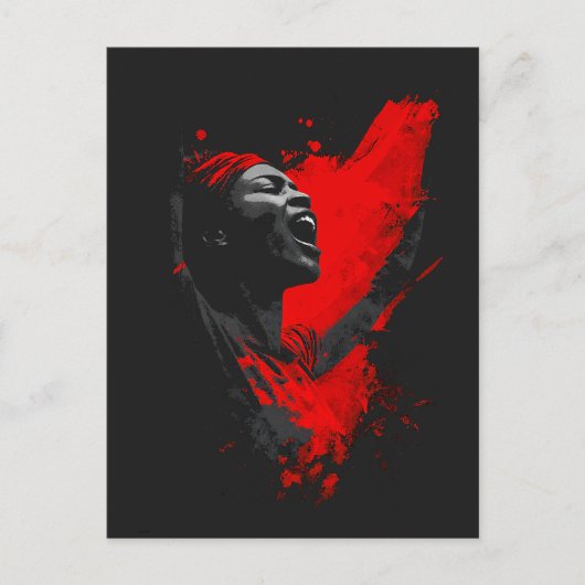 Voice in Red Briefkaart (Voorkant)