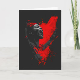 Voice in Red Feestdagen Kaart
