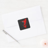 Voice in Red Vierkante Sticker (Envelop)