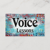 Voice Instruction Lessons Turquoise Visitekaartjes (Voorkant)