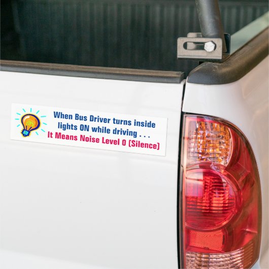 VOICE LEVEL 0 LIGHTS schoolbus-teken/sticker/magne Bumpersticker (Op Truck)