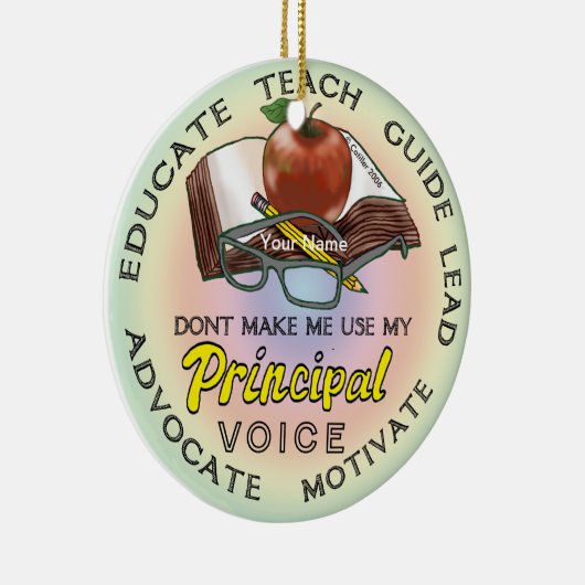 Voice ornament van schoolhoofd (Rechts)