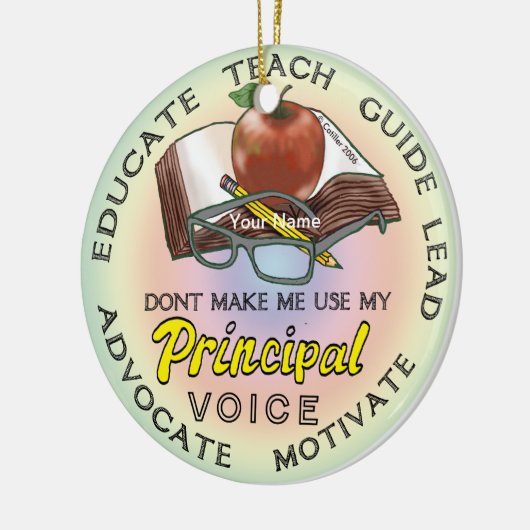 Voice ornament van schoolhoofd (Links)