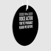 Voice-over Artist Voice Acting Premium Gift Ornament (voorkant)
