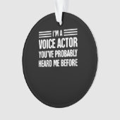 Voice-over Artist Voice Acting Premium Gift Ornament (voorkant)