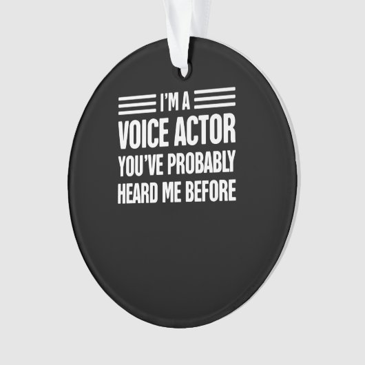 Voice-over Artist Voice Acting Premium Gift Ornament (voorkant)