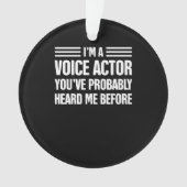 Voice-over Artist Voice Acting Premium Gift Ornament (voorkant)