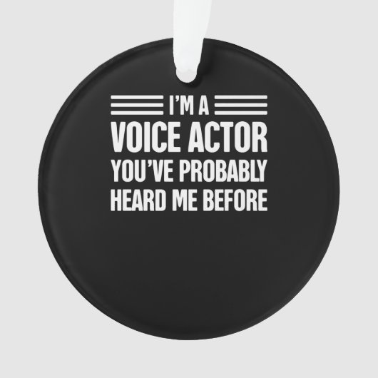 Voice-over Artist Voice Acting Premium Gift Ornament (voorkant)