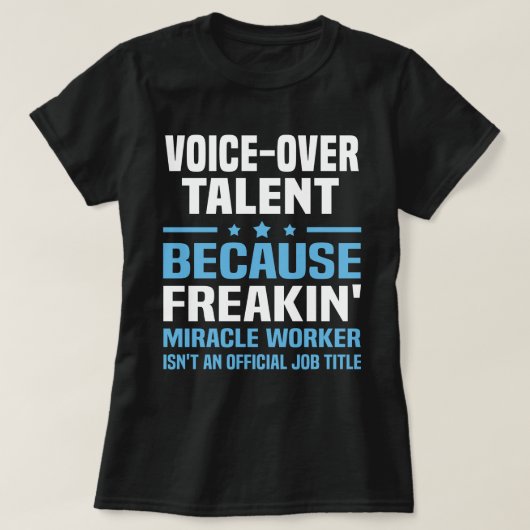 voice-over talent t-shirt (Design voorkant)