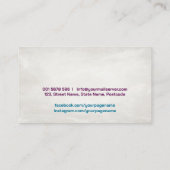 Voice / Vocal coach - Kleurrijke Waterverf Visitekaartje (Achterkant)