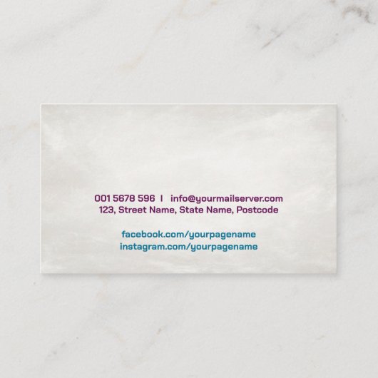 Voice / Vocal coach - Kleurrijke Waterverf Visitekaartje (Achterkant)