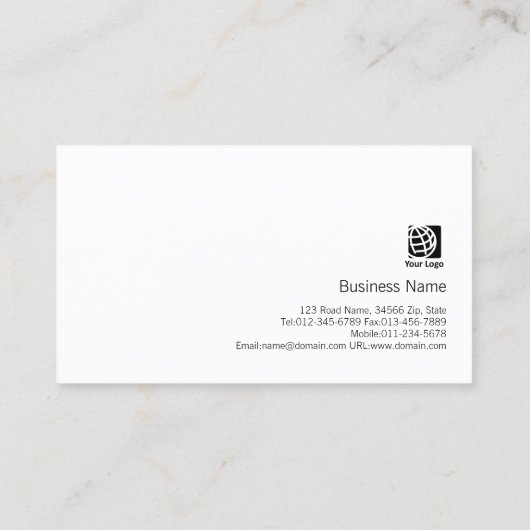 Voiceover Artiest Entertainment SkiStriped Monogra Visitekaartje (Achterkant)