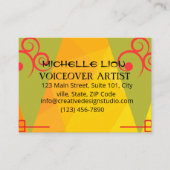 Voiceover Artiest Modern Yellow Visitekaartje (Voorkant)