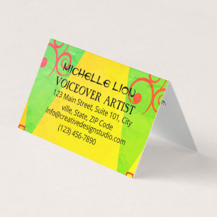 Voiceover Artiest Trendy Yellow Visitekaartje